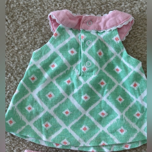 LOT 0-3 Mos. Baby Girl Dresses with bottoms - Picture 9 of 9